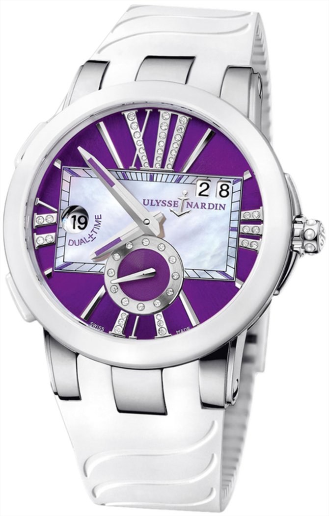Ulysse Nardin 243-10-3/30-07 Executive Dual Time Lady Steel