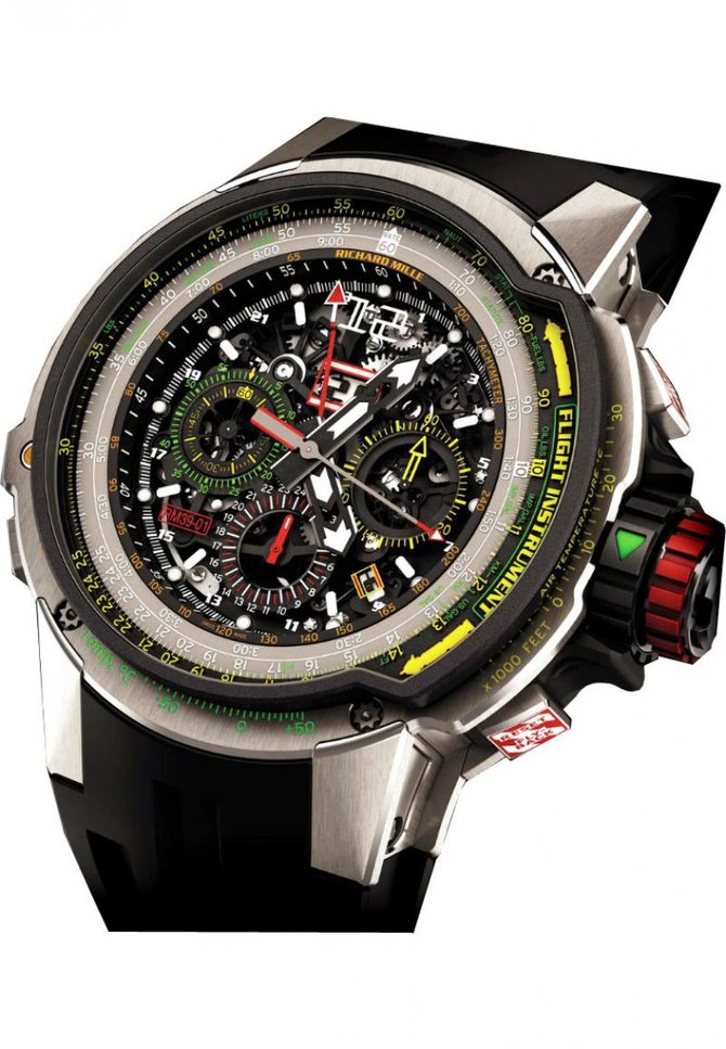 Richard Mille RM 39-01 Automatic Aviation E6-B Flyback Chronograph RM Titanium & Platinum - фото 5