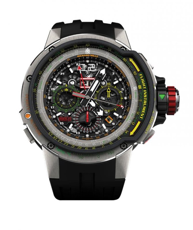 Richard Mille RM 39-01 Automatic Aviation E6-B Flyback Chronograph RM Titanium & Platinum - фото 1