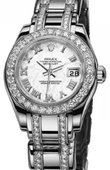 Rolex Datejust Ladies 80299 White MOP Pearlmaster 29mm White Gold