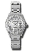 Rolex Datejust Ladies 80299 mr Pearlmaster 29mm White Gold