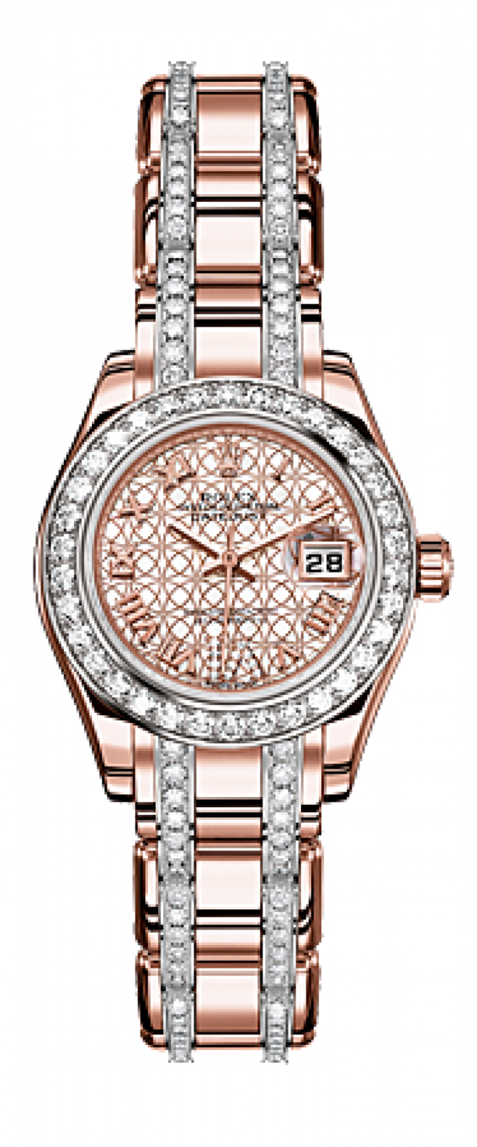 Rolex 80285 White Datejust Ladies Pearlmaster 29mm Everose Gold - фото 6