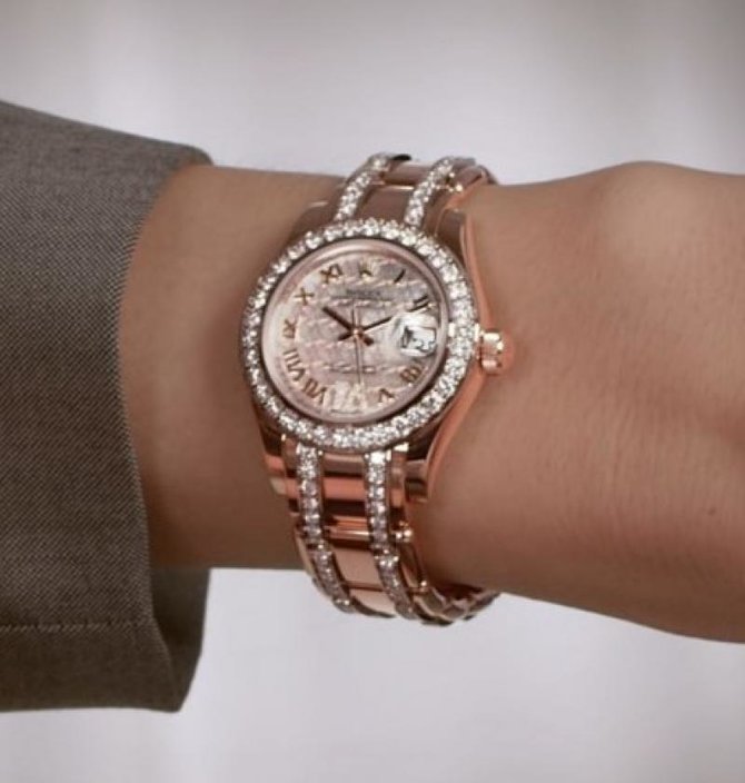 Rolex 80285 White Datejust Ladies Pearlmaster 29mm Everose Gold - фото 8