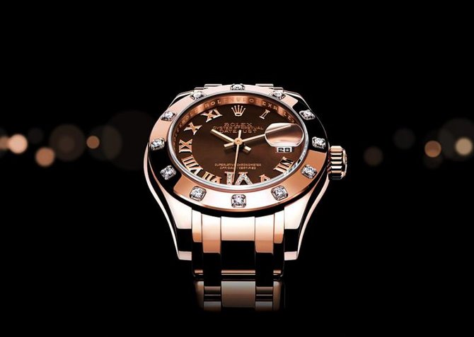 Rolex 80315 Chocolate Datejust Ladies Pearlmaster Everose Gold - фото 7