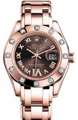 Rolex Datejust Ladies 80315 Chocolate Pearlmaster Everose Gold