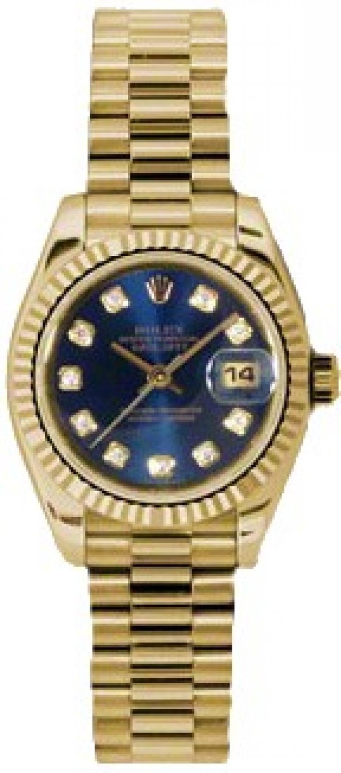 Rolex 179178 bldp Datejust Ladies 26mm Yellow Gold - фото 2