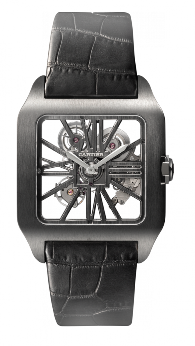 Cartier W2020052 Santos De Cartier Santos-Dumont 'Carbon' Skeleton - фото 1