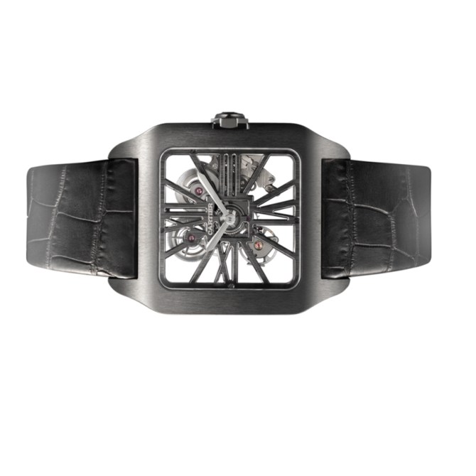 Cartier W2020052 Santos De Cartier Santos-Dumont 'Carbon' Skeleton - фото 3