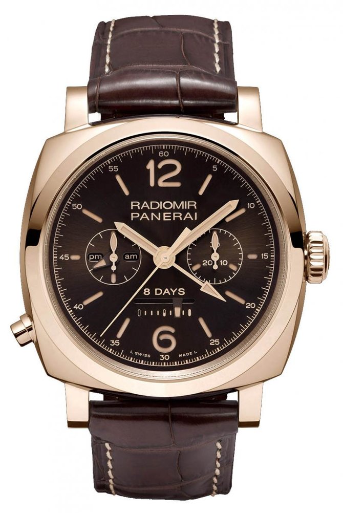Officine Panerai PAM00502 Special Editions Radiomir 1940 Chrono Monopulsante 8 Days GMT Oro Rosso - фото 1