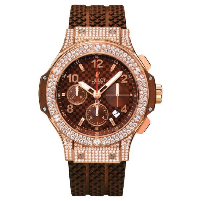 Hublot 341.PC.3380.RC.0904 Big Bang 41mm Red Gold Cappuccino Diamonds - фото 1