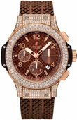 Hublot Big Bang 41mm 341.PC.3380.RC.1704 Red Gold Cappuccino Diamonds