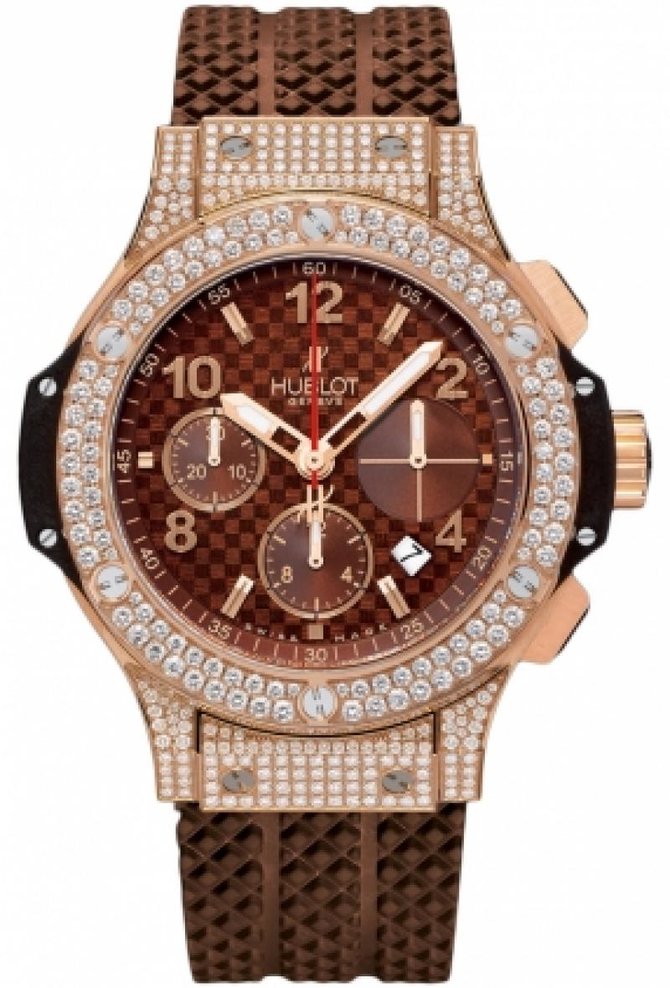 Hublot 341.PC.3380.RC.1704 Big Bang 41mm Red Gold Cappuccino Diamonds - фото 1
