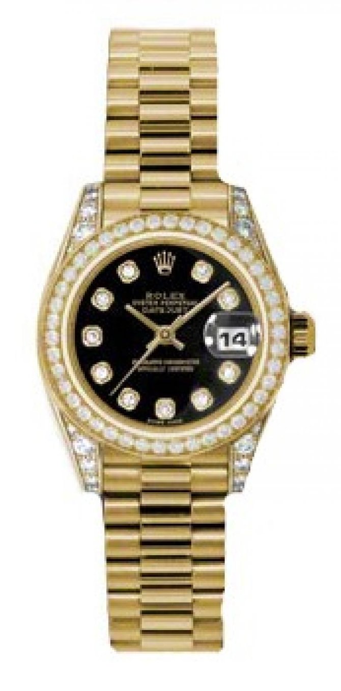 Rolex 179158 bkdp Datejust Ladies  26mm Yellow Gol - фото 1