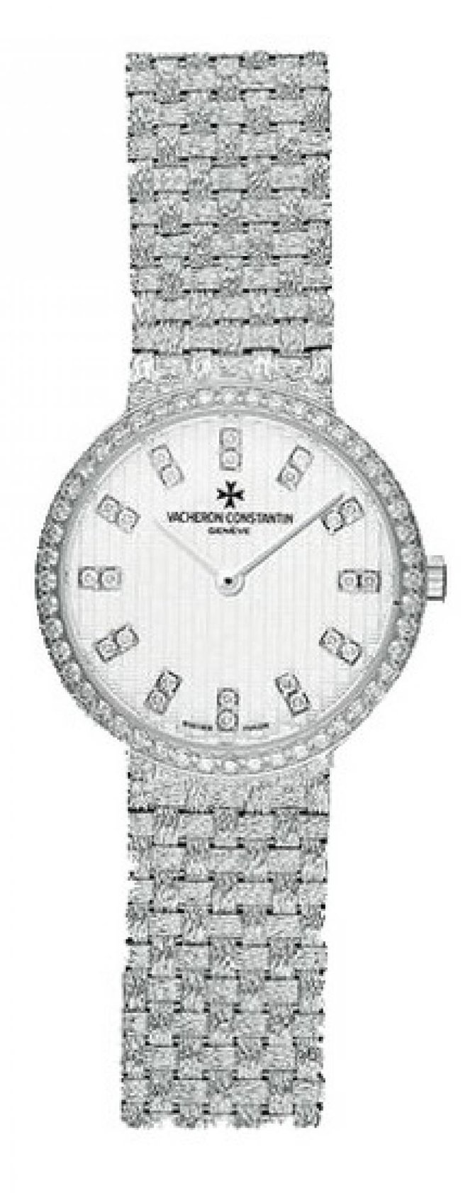 Vacheron Constantin 25562/206G-9178 Patrimony Lady Classique Gold Bracelet Small Model Diamond Set - фото 1