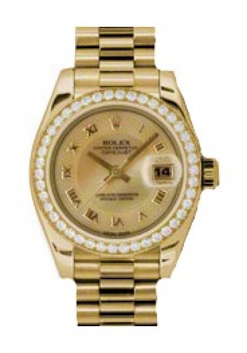 179138 chmdrp Rolex 26mm Yellow Gold Datejust Ladies