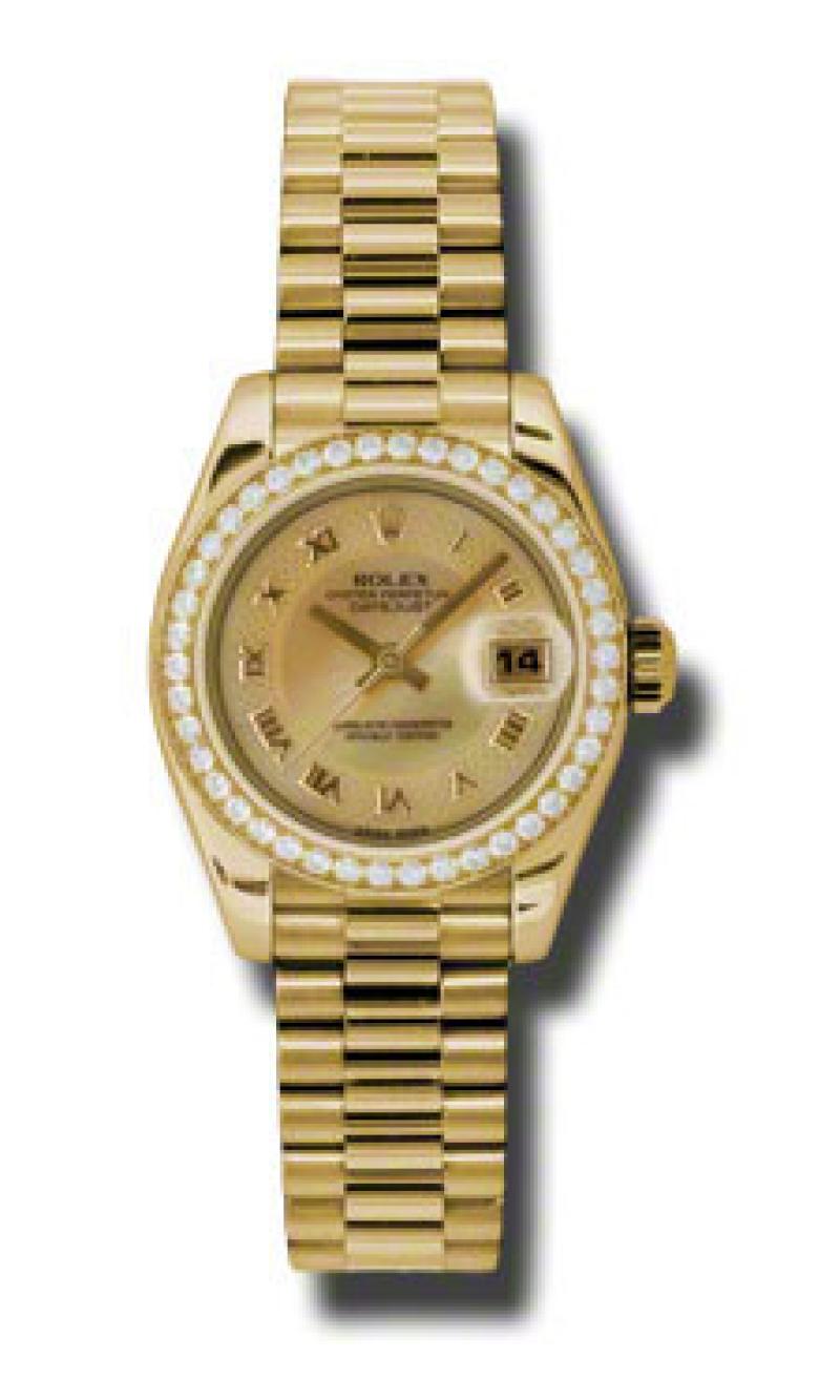 179138 chmdrp Rolex 26mm Yellow Gold Datejust Ladies
