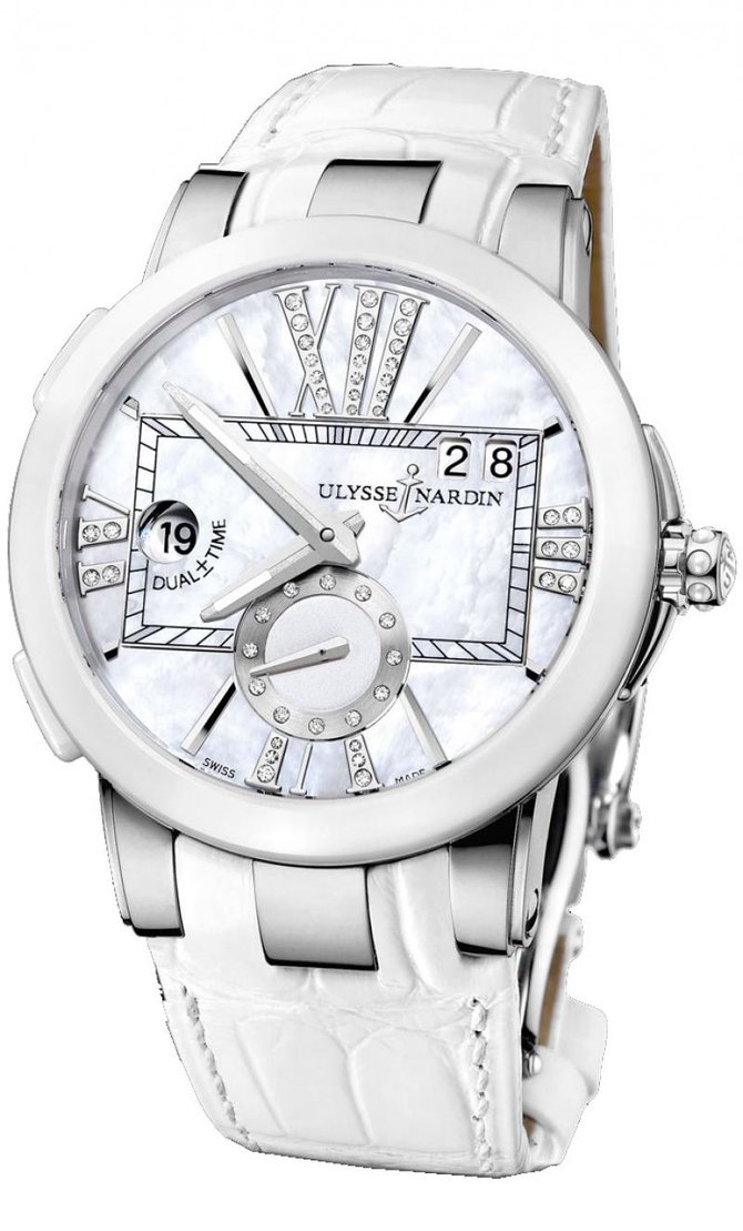 Ulysse Nardin 243-10/391 Executive Dual Time Lady Steel