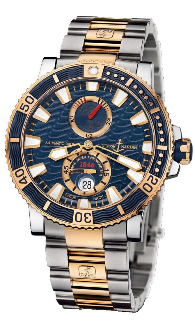 Ulysse Nardin 265-90-8M/93 Maxi Marine Diver Titanium RG Bracelet 45mm