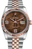 Rolex Часы Rolex Datejust Ladies 116231 brown floral diamonds dial Jubilee 36mm