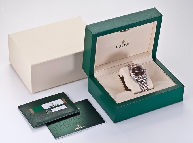 Rolex 116231 brown floral diamonds dial Jubilee Datejust Ladies 36mm - фото 2