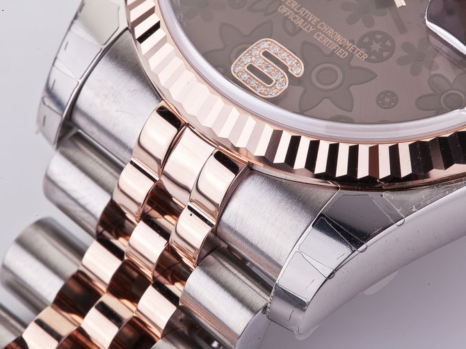 Rolex 116231 brown floral diamonds dial Jubilee Datejust Ladies 36mm - фото 3