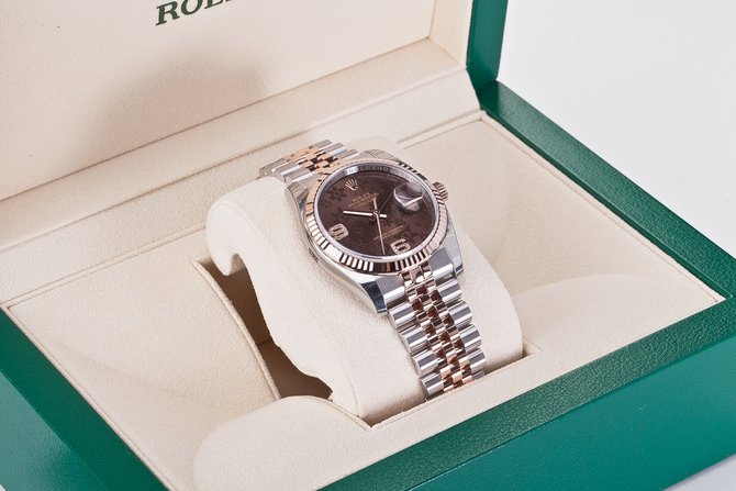 Rolex 116231 brown floral diamonds dial Jubilee Datejust Ladies 36mm - фото 12