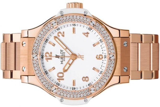 Hublot 361.PE.2010.PE.1104 Big Bang 38mm Ladies Red Gold All White Diamonds - фото 2