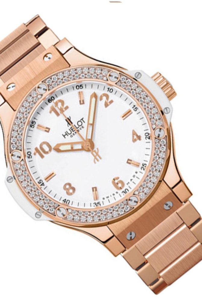 Hublot 361.PE.2010.PE.1104 Big Bang 38mm Ladies Red Gold All White Diamonds - фото 3