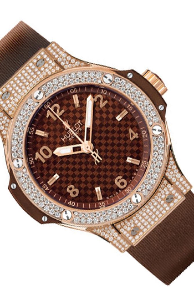 Hublot 361.PC.3380.RC.1704 Big Bang 38mm Ladies Red Gold Cappuccino Diamonds - фото 3