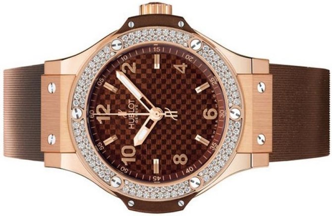 Hublot 361.PC.3380.RC.1904 Big Bang 38mm Ladies Red Gold Cappuccino Diamonds - фото 2