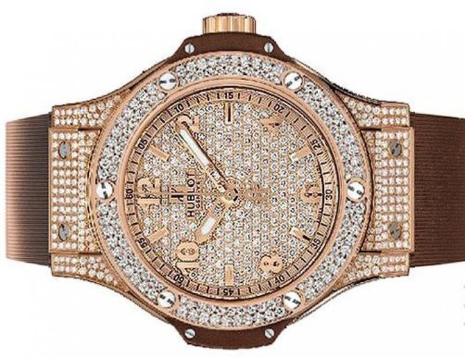 Hublot 361.PC.9010.RC.1704 Big Bang 38mm Ladies Red Gold Cappuccino Diamonds - фото 2