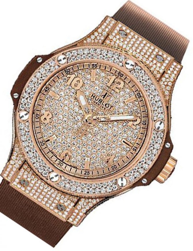 Hublot 361.PC.9010.RC.1704 Big Bang 38mm Ladies Red Gold Cappuccino Diamonds - фото 3