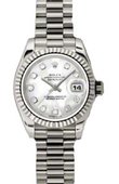 Rolex Datejust Ladies 179179 mdp 26mm White Gold