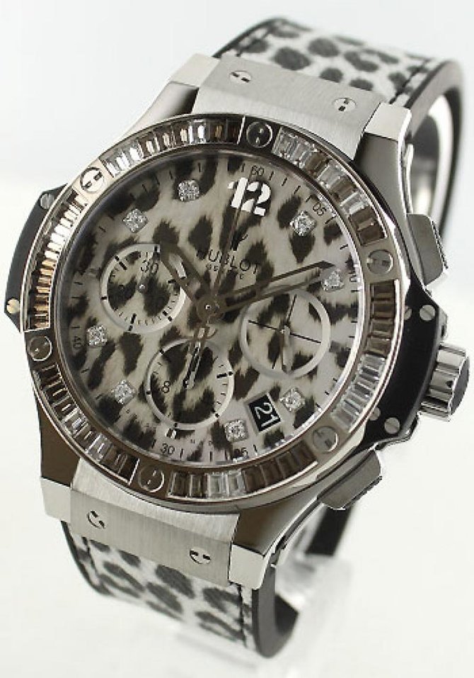 Hublot 341.SX.7717.NR.1977 Big Bang 41mm Ladies Leopard Steel Snow - фото 2