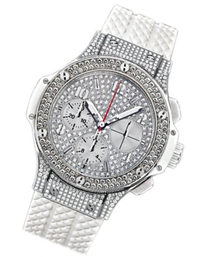 Hublot 341.SE.9054.RW.174 Big Bang 41mm Ladies Steel White St Moritz Diamonds - фото 3