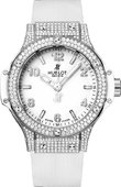 Hublot Big Bang 38mm Ladies 361.SE.2010.RW.1704 Steel All White Diamonds
