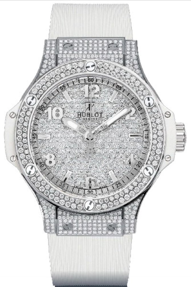 Hublot 361.SE.9010.RW.1704 Big Bang 38mm Ladies Steel All White Diamonds