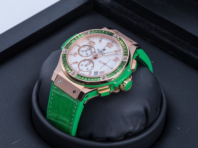 Hublot 341.PG.2010.LR.1922 Big Bang 41mm Ladies Tutti Frutti Chronograph Gold - фото 3