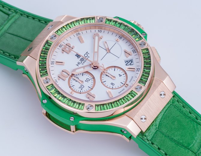 Hublot 341.PG.2010.LR.1922 Big Bang 41mm Ladies Tutti Frutti Chronograph Gold - фото 7