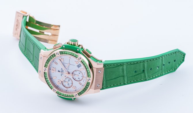 Hublot 341.PG.2010.LR.1922 Big Bang 41mm Ladies Tutti Frutti Chronograph Gold - фото 17