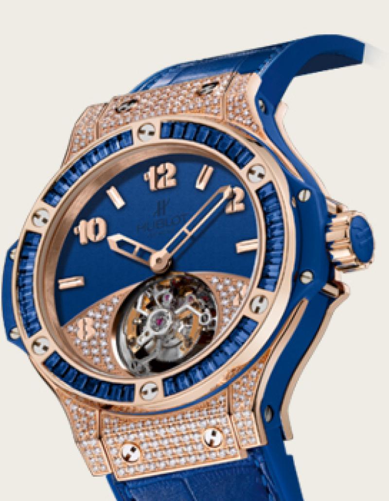 345.PL.5190.LR.0901 Hublot Tutti Frutti Tourbillon Pave Big Bang 41mm Ladies