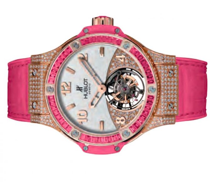 Hublot 345.PP.2010.LR.0933 Big Bang 41mm Ladies Tutti Frutti Tourbillon Pave - фото 2