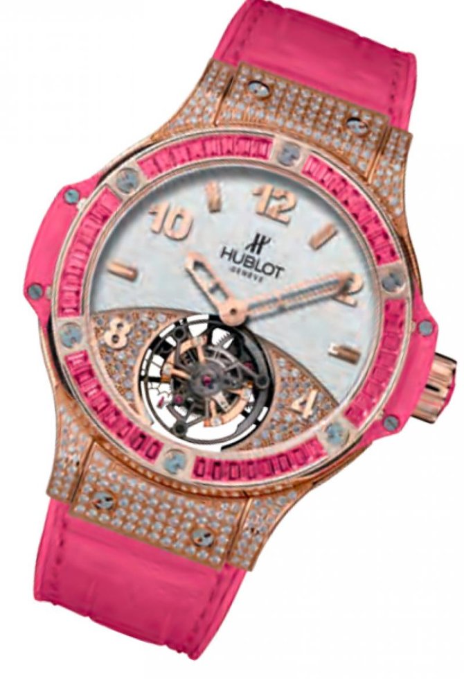 Hublot 345.PP.2010.LR.0933 Big Bang 41mm Ladies Tutti Frutti Tourbillon Pave - фото 3