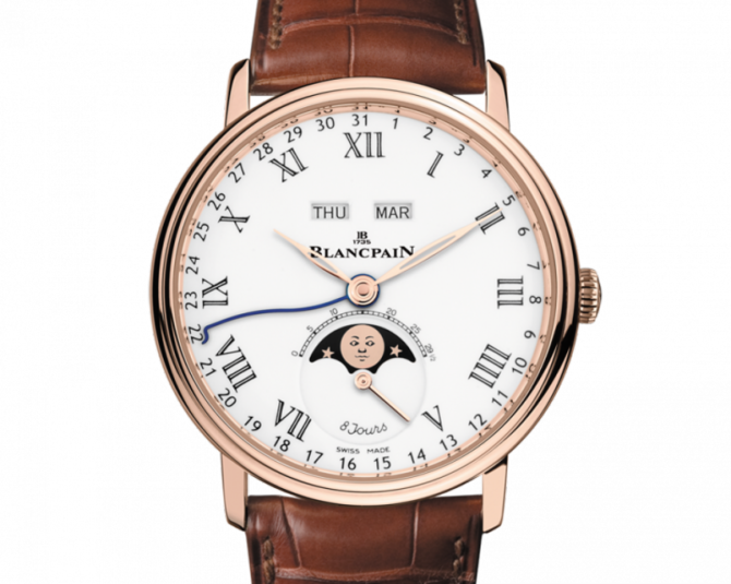 Blancpain 6639-3631-55B Villeret Villeret Moon Phase Complete Calendar '8 Jours' - фото 1