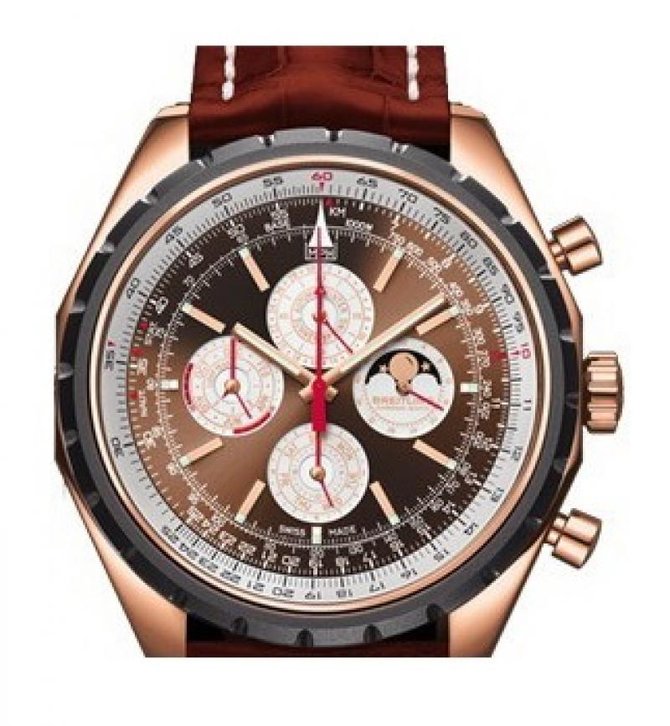 Breitling RG-Brown&White-BrCroco Chrono-Matic QP
