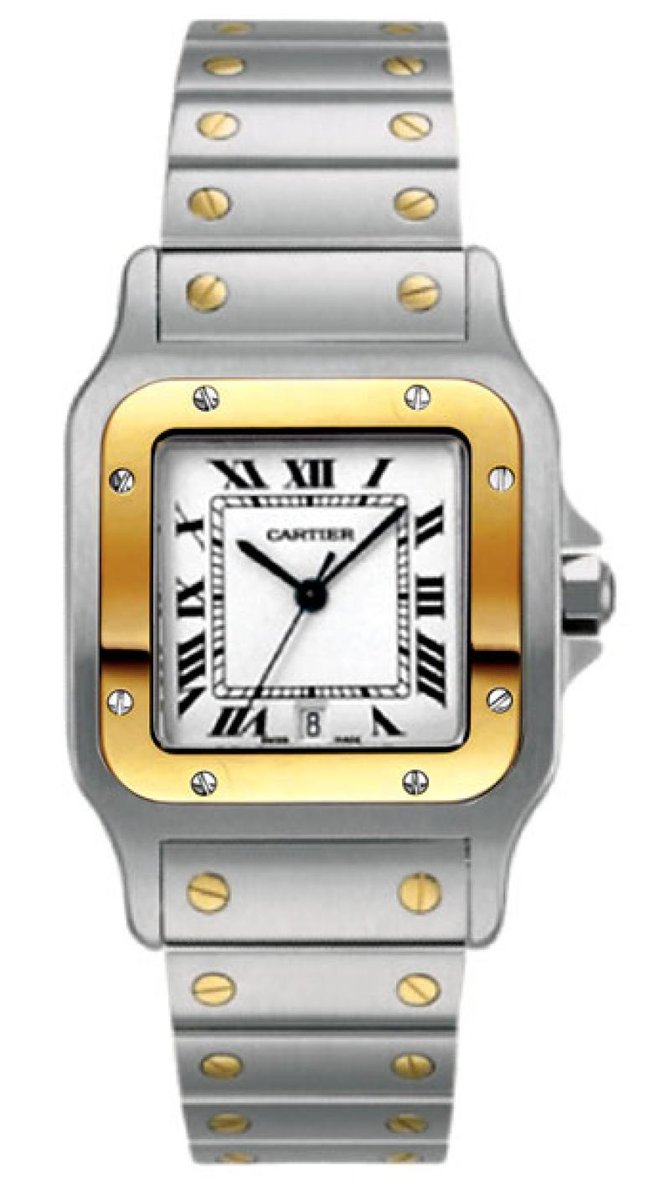Cartier W20011C4 Santos De Cartier Santos de Cartier Galbee Large Quartz - фото 1