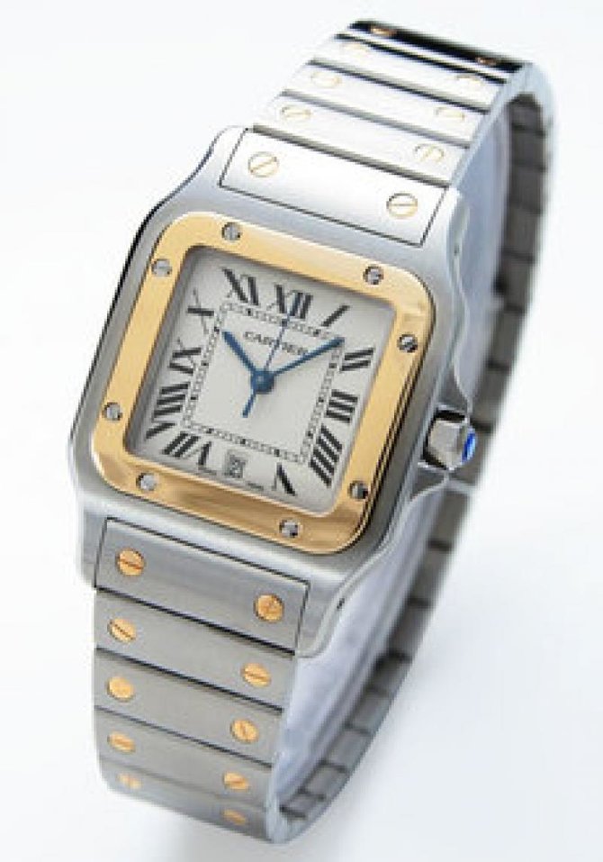 Cartier W20011C4 Santos De Cartier Santos de Cartier Galbee Large Quartz - фото 2