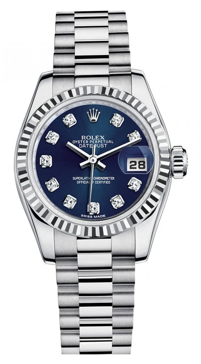 Rolex M179179-0021 Datejust Ladies 26mm White Gold - фото 1