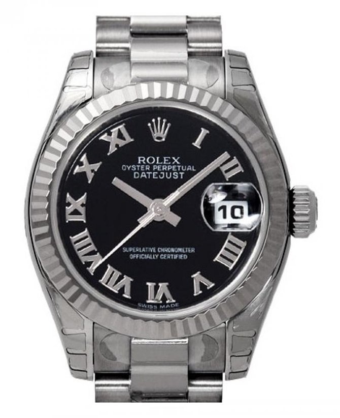 Rolex 179179 bkrp Datejust Ladies 26mm White Gold - фото 2