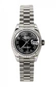 Rolex Datejust Ladies 179179 bkrp 26mm White Gold